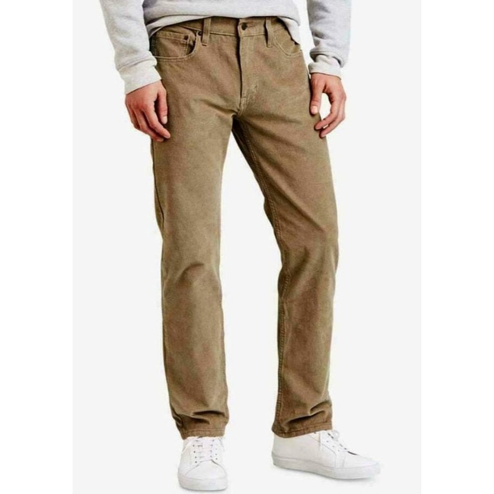 Men's Levis 502 Regular Taper Stretch Corduroy Jeans Light Brown W38 L30